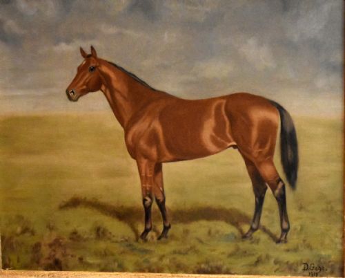OIL PAINTING OF A HORSE BY DGAGE - ADDITIONAL PHOTO 2