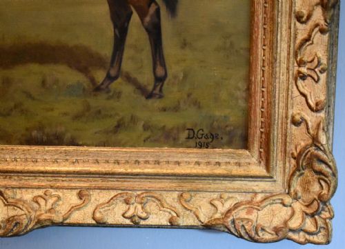 OIL PAINTING OF A HORSE BY DGAGE - ADDITIONAL PHOTO 3