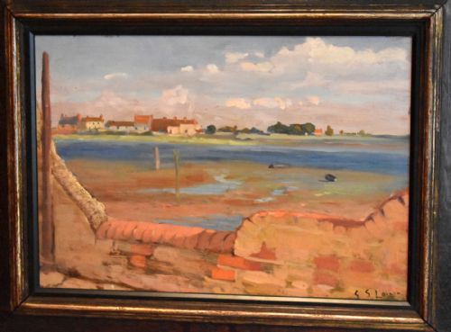 LANDSCAPE OIL PAINTING BY EDWARD S LOWE - ADDITIONAL PHOTO 1