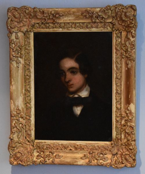 SMALL VICTORIAN OIL PAINTING OF A BOY - ADDITIONAL PHOTO 2