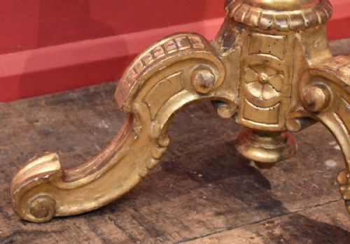VICTORIAN GILT WOOD AND MARBLE TRIPOD TABLE - ADDITIONAL PHOTO 3