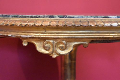 VICTORIAN GILT WOOD AND MARBLE TRIPOD TABLE - ADDITIONAL PHOTO 5