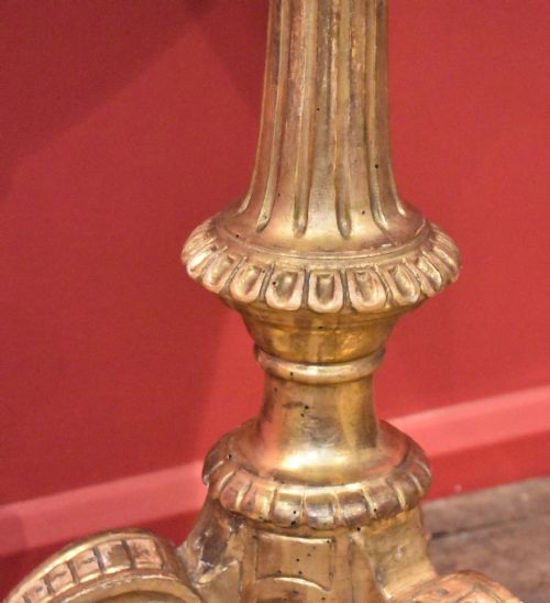 VICTORIAN GILT WOOD AND MARBLE TRIPOD TABLE - ADDITIONAL PHOTO 7