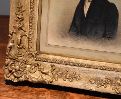 FINE EARLY VICTORIAN WATERCOLOUR PORTRAIT OF A GENTLEMAN - ADDITIONAL PHOTO 3