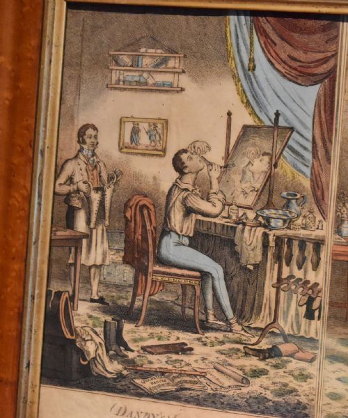 RARE SET OF THREE GEORGIAN SATIRICAL DANDY PRINTS - ADDITIONAL PHOTO 2