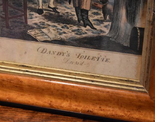 RARE SET OF THREE GEORGIAN SATIRICAL DANDY PRINTS - ADDITIONAL PHOTO 7