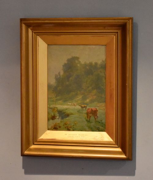 OIL PAINTING 'AN OCTOBER MORNING' BY CHARLES COLLINS RBA - ADDITIONAL PHOTO 1
