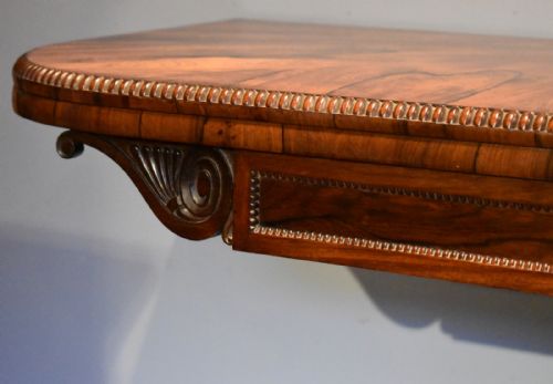 SUPERB REGENCY ROSEWOOD CARD TABLE TROTTER OF EDINBURGH - ADDITIONAL PHOTO 4