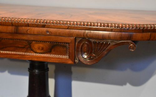SUPERB REGENCY ROSEWOOD CARD TABLE TROTTER OF EDINBURGH - ADDITIONAL PHOTO 5