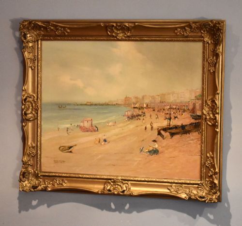 FINE OIL PAINTING OF BRIGHTON BEACH BY GODWIN BENNETT - ADDITIONAL PHOTO 1