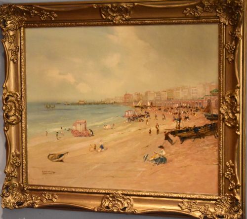 FINE OIL PAINTING OF BRIGHTON BEACH BY GODWIN BENNETT - ADDITIONAL PHOTO 2