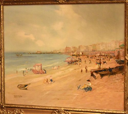 FINE OIL PAINTING OF BRIGHTON BEACH BY GODWIN BENNETT - ADDITIONAL PHOTO 3