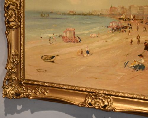 FINE OIL PAINTING OF BRIGHTON BEACH BY GODWIN BENNETT - ADDITIONAL PHOTO 4