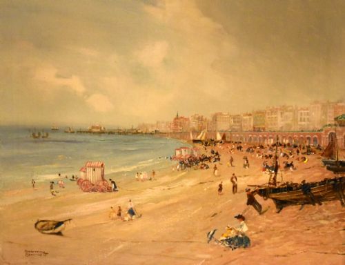 FINE OIL PAINTING OF BRIGHTON BEACH BY GODWIN BENNETT - ADDITIONAL PHOTO 8