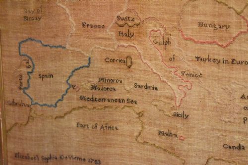 RARE GEORGIAN MAP SAMPLER OF EUROPE - ADDITIONAL PHOTO 6