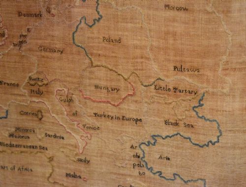 RARE GEORGIAN MAP SAMPLER OF EUROPE - ADDITIONAL PHOTO 7