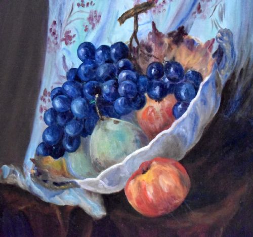 DECO PERIOD STILL LIFE OIL PAINTING - ADDITIONAL PHOTO 3
