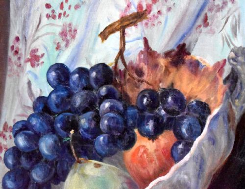 DECO PERIOD STILL LIFE OIL PAINTING - ADDITIONAL PHOTO 4
