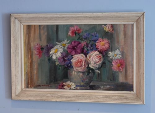 still life oil painting by charles wyatt warren 19081993 - CATEGORY: ANTIQUE ART - DATED 1940