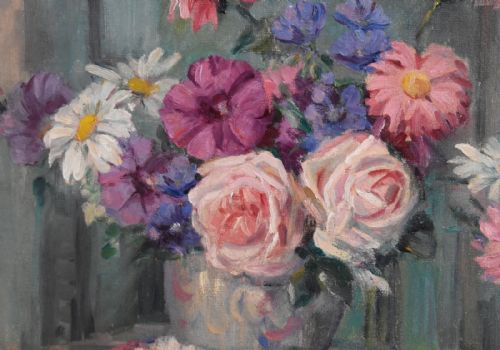 STILL LIFE OIL PAINTING BY CHARLES WYATT WARREN 19081993 - ADDITIONAL PHOTO 4