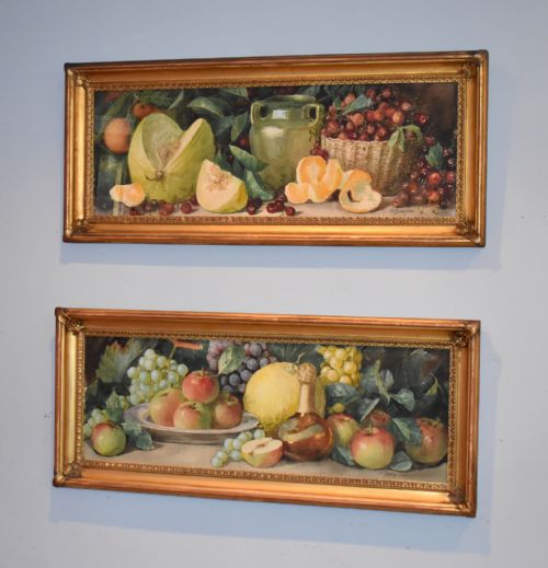 fine pair of watercolour still lifes by arthur dudley - CATEGORY: ANTIQUE ART - DATED 1900