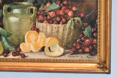 FINE PAIR OF WATERCOLOUR STILL LIFES BY ARTHUR DUDLEY - ADDITIONAL PHOTO 8