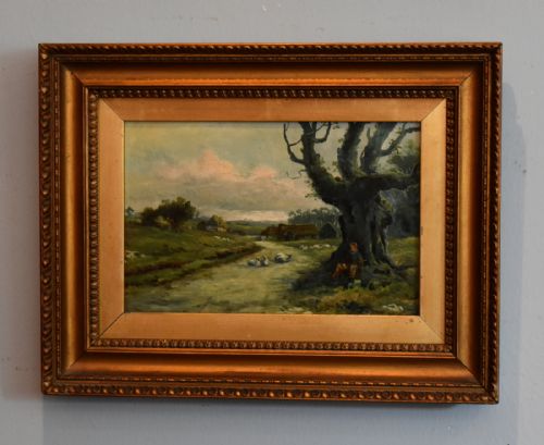 PAIR OF SMALL EDWARDIAN LANDSCAPE OIL PAINTINGS - ADDITIONAL PHOTO 2