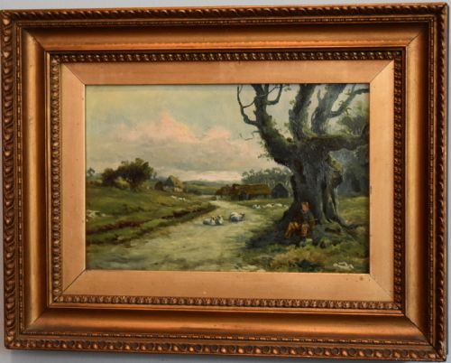 PAIR OF SMALL EDWARDIAN LANDSCAPE OIL PAINTINGS - ADDITIONAL PHOTO 3