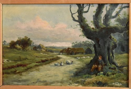 PAIR OF SMALL EDWARDIAN LANDSCAPE OIL PAINTINGS - ADDITIONAL PHOTO 5