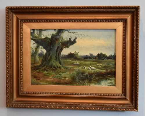 PAIR OF SMALL EDWARDIAN LANDSCAPE OIL PAINTINGS - ADDITIONAL PHOTO 6