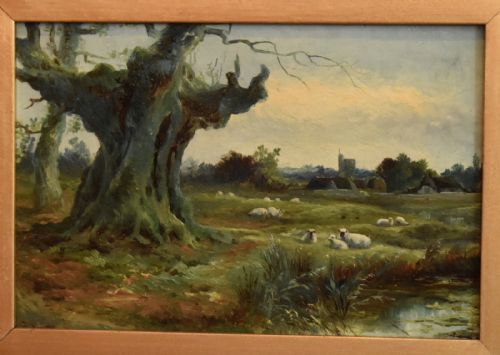 PAIR OF SMALL EDWARDIAN LANDSCAPE OIL PAINTINGS - ADDITIONAL PHOTO 8