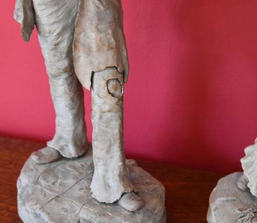 PAIR OF TERRACOTTA FIGURES OF MUSICIANS - ADDITIONAL PHOTO 6