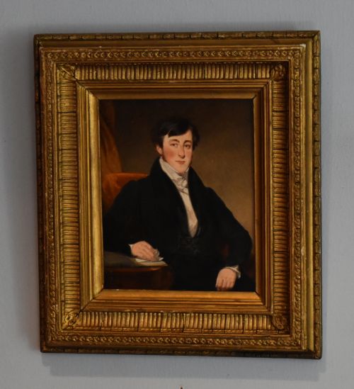 fine small regency oil portrait of a gentleman - CATEGORY: ANTIQUE ART - DATED REGENCY