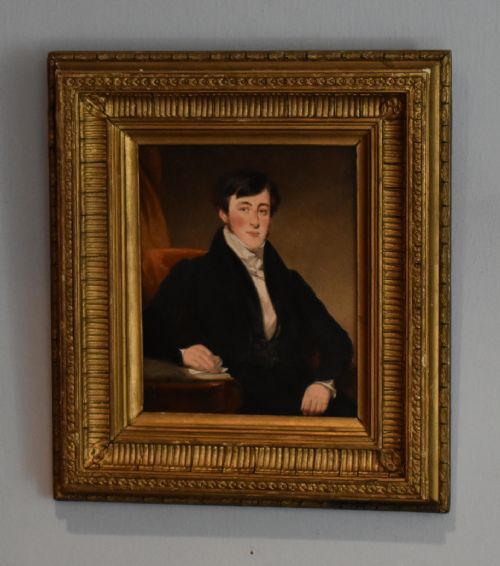 FINE SMALL REGENCY OIL PORTRAIT OF A GENTLEMAN - ADDITIONAL PHOTO 1
