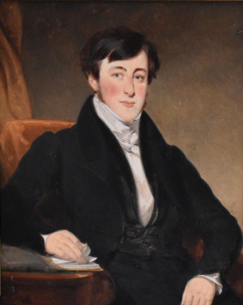 FINE SMALL REGENCY OIL PORTRAIT OF A GENTLEMAN - ADDITIONAL PHOTO 3
