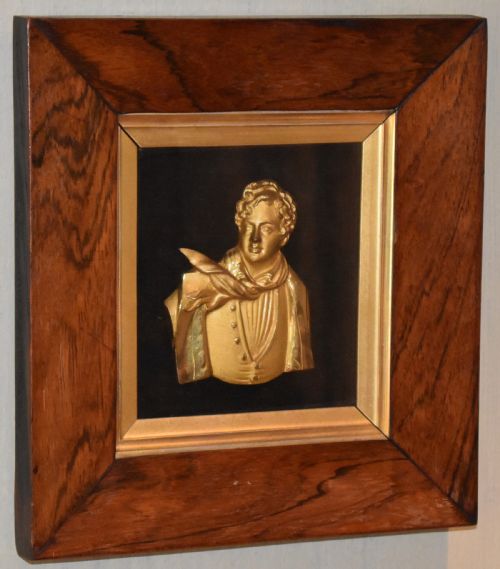 GILT BRONZE RELIEF OF LORD BYRON - ADDITIONAL PHOTO 1