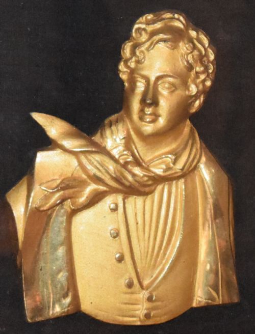 GILT BRONZE RELIEF OF LORD BYRON - ADDITIONAL PHOTO 2