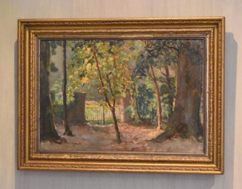 impressionist oil painting 'gateway in the woods' - CATEGORY: ANTIQUE ART - DATED 1950