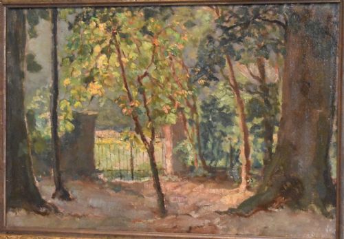 IMPRESSIONIST OIL PAINTING 'GATEWAY IN THE WOODS' - ADDITIONAL PHOTO 4