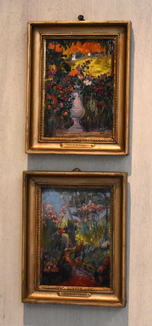 pair of miniature oils by raymond louis charmaison - CATEGORY: ANTIQUE ART - DATED 1920