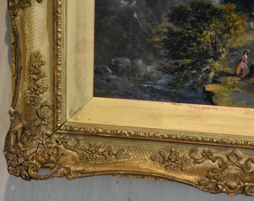 FINE VICTORIAN MOUNTAINOUS LANDSCAPE OIL PAINTING - ADDITIONAL PHOTO 8