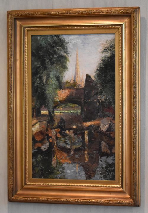 oil painting of the witham by thomas george storey 18651935 - CATEGORY: ANTIQUE ART - DATED 1920