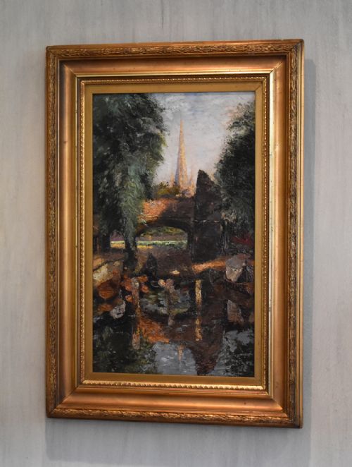 OIL PAINTING OF THE WITHAM BY THOMAS GEORGE STOREY 18651935 - ADDITIONAL PHOTO 1
