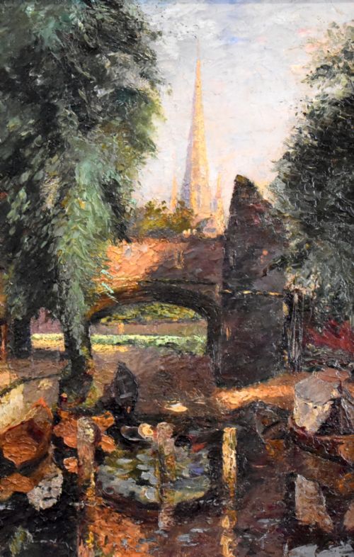OIL PAINTING OF THE WITHAM BY THOMAS GEORGE STOREY 18651935 - ADDITIONAL PHOTO 2