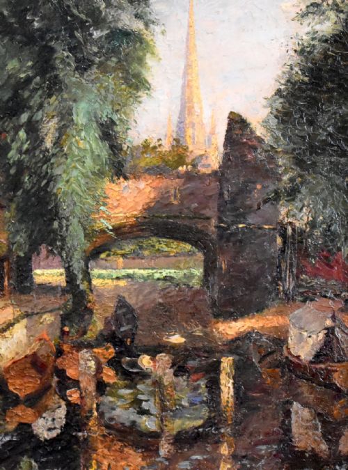 OIL PAINTING OF THE WITHAM BY THOMAS GEORGE STOREY 18651935 - ADDITIONAL PHOTO 4