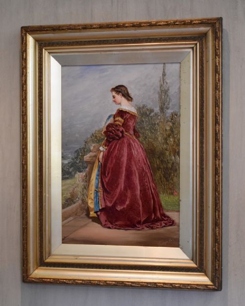 oil painting of a lady by george crozier rca - CATEGORY: ANTIQUE ART - DATED 1860