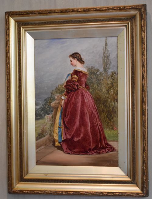 OIL PAINTING OF A LADY BY GEORGE CROZIER RCA - ADDITIONAL PHOTO 1
