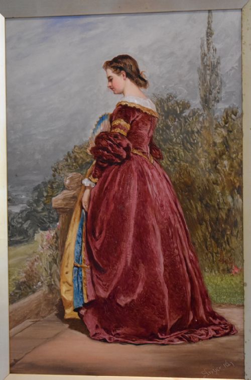 OIL PAINTING OF A LADY BY GEORGE CROZIER RCA - ADDITIONAL PHOTO 2