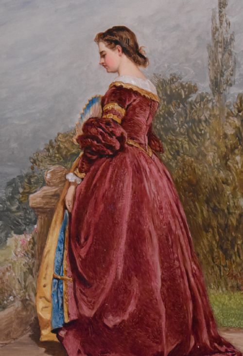 OIL PAINTING OF A LADY BY GEORGE CROZIER RCA - ADDITIONAL PHOTO 3