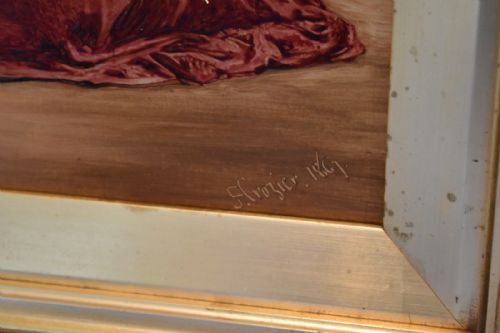 OIL PAINTING OF A LADY BY GEORGE CROZIER RCA - ADDITIONAL PHOTO 5